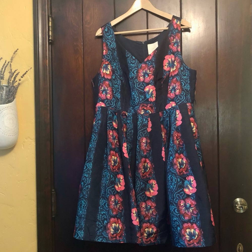ModCloth belted fit and flare cocktail dress